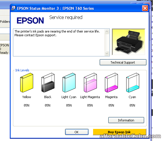 2nd picture of EPSON PRINTER WASTE COUNTER RESET FOR L120/ L1300/ L1800 AND L220 @ CEBU INKWELL-9/25/15 For Sale in Cebu, Philippines