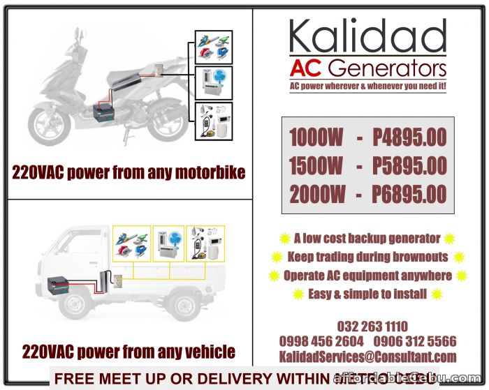 1st picture of 220vAC Power Source From Any Vehicle For Sale in Cebu, Philippines