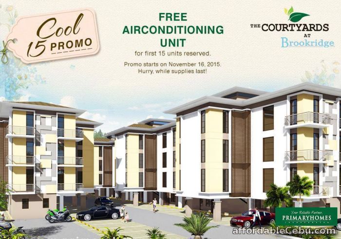 1st picture of The Courtyards @ Brookridge: 1 or 2 Bedroom Unit. For Sale in Cebu, Philippines