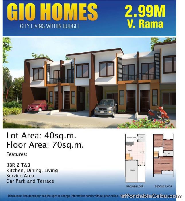 2nd picture of GIO HOMES, V. RAMA - 0923.892.7146 For Sale in Cebu, Philippines