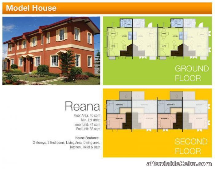 1st picture of Camella Reana Model RFO (2 storey Townhouse) For Sale in Cebu, Philippines