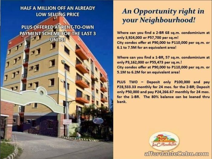 2nd picture of Rent to own condo at La Cittadella Condominium in Talamban Cebu City For Rent in Cebu, Philippines