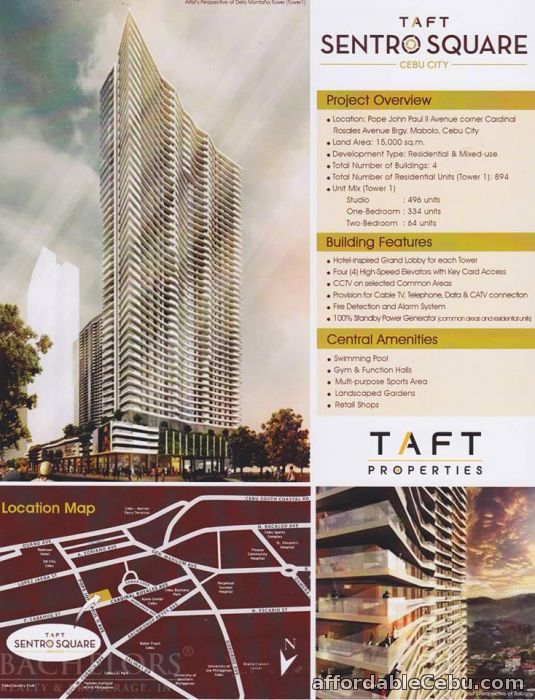 3rd picture of Taft Sentro Square Condominium Studio Unit For Sale in Cebu, Philippines