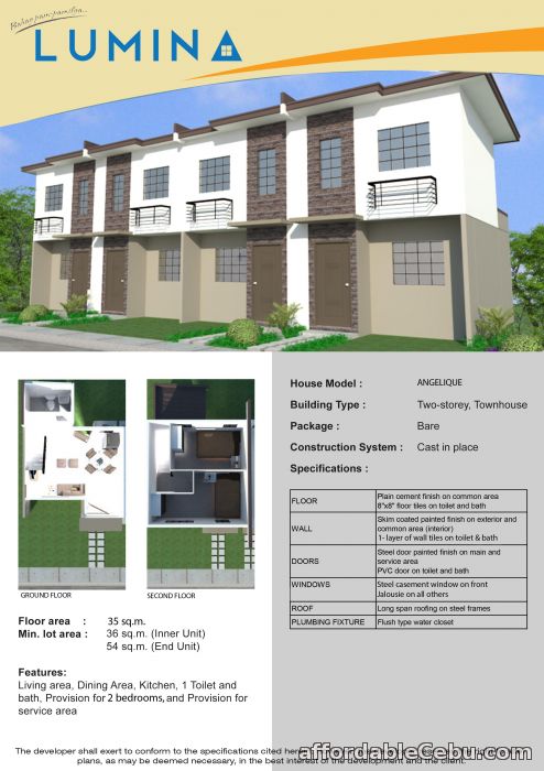 5th picture of Carcar Lumina Homes 2Storey Townhouse For Sale in Cebu, Philippines