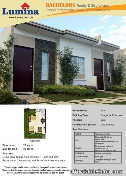 2nd picture of Lumina Homes RowHouse 1Storey For Sale in Cebu, Philippines