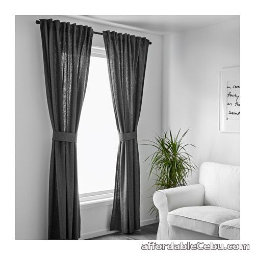 2nd picture of INGERT Curtains (Product from Sweden) Dark Grey For Sale in Cebu, Philippines