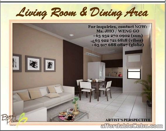 2nd picture of BEVERLY PLACE MACTAN Php 11,642 Monthly 3BR, 2CR Agus, Lapu-lapu City, Cebu For Sale in Cebu, Philippines