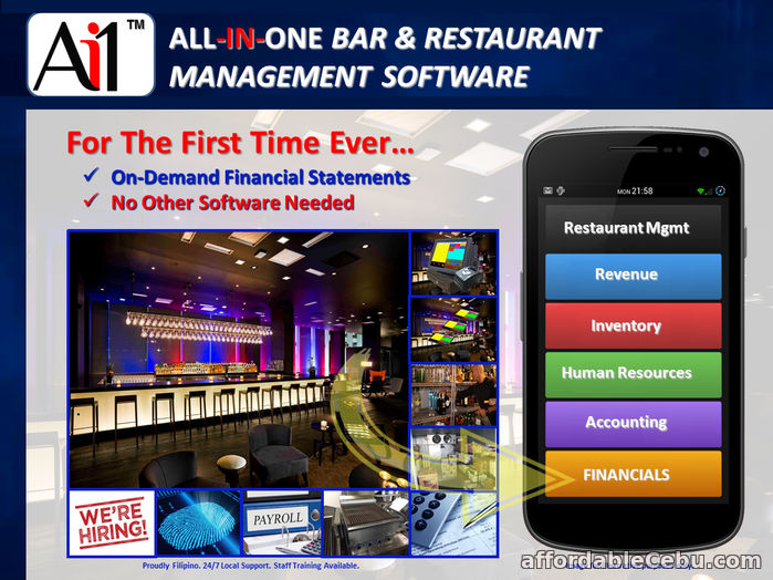 1st picture of Bar and Restaurant Management Software System For Sale in Cebu, Philippines