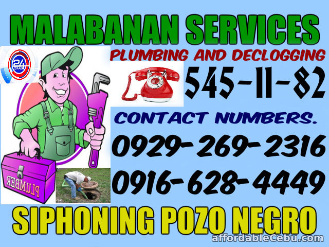 1st picture of JLJ MALABANAN DECLOGGING AND PLUMBING SERVICES 5451182/09166284449 Offer in Cebu, Philippines