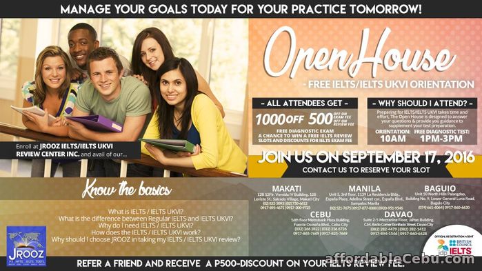 1st picture of JROOZ IELTS / IELTS UKVI FREE ORIENTATION – September 17, 2016 (Cebu) Offer in Cebu, Philippines