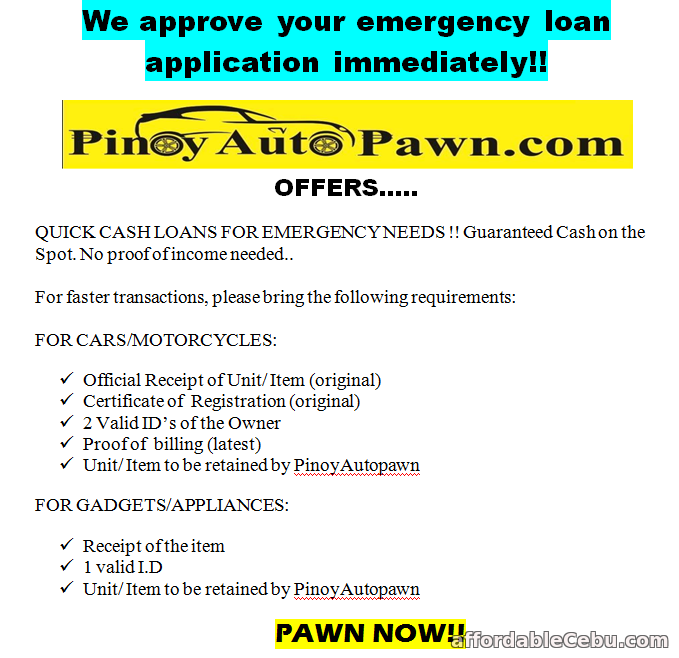 2nd picture of NEED CASH? WE ARE HERE TO HELP YOU! Offer in Cebu, Philippines