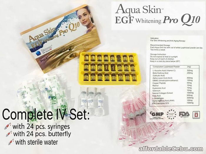 1st picture of aqua skin egf pro q10 glutathione For Sale in Cebu, Philippines
