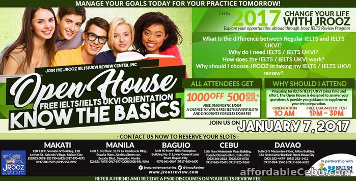 1st picture of JROOZ IELTS / IELTS UKVI FREE ORIENTATION – January 7, 2017 (Makati) Offer in Cebu, Philippines