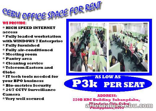 1st picture of Fully Furnished** Call Center Office Space in Cebu For Rent in Cebu, Philippines