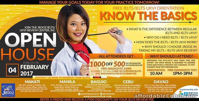 1st picture of JROOZ IELTS / IELTS UKVI OPEN HOUSE PROMO – February 4, 2017 Offer in Cebu, Philippines