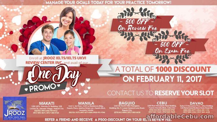 1st picture of JROOZ IELTS One Day Promo – February 11, 2017 (Cebu) Offer in Cebu, Philippines