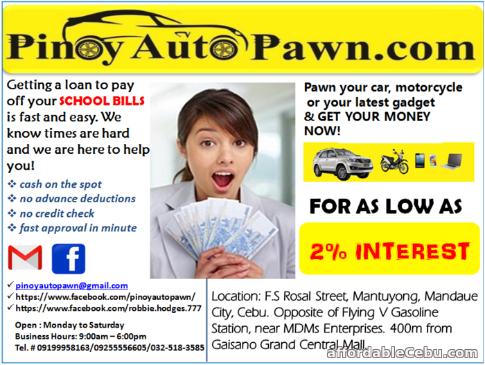 1st picture of NEED CASH? WE ARE HERE TO HELP YOU! Offer in Cebu, Philippines