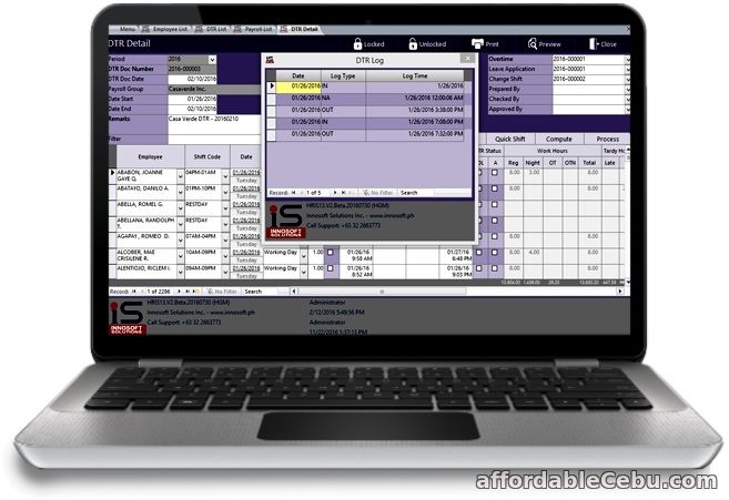 1st picture of HRIS / Payroll System and DTR Software For Sale in Cebu, Philippines
