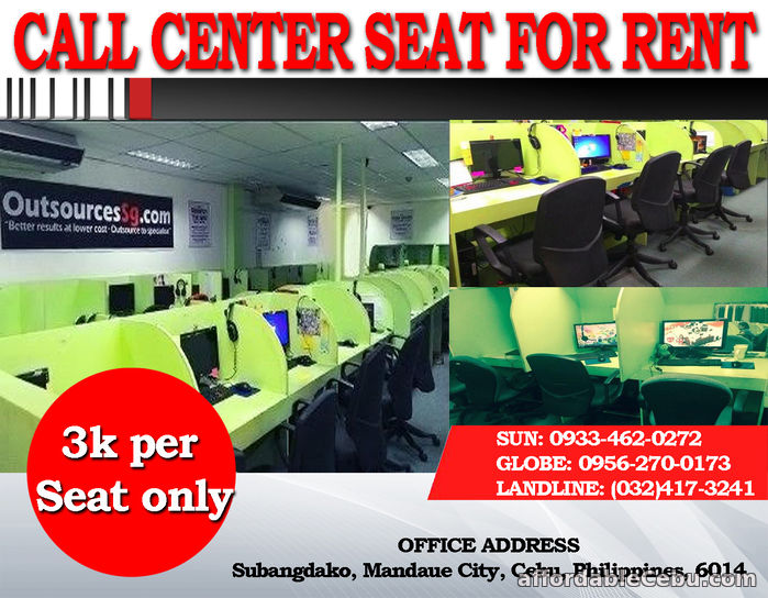 1st picture of Call Center Office Seat Leasing in Cebu, 3K per month, Mandaue City For Rent in Cebu, Philippines