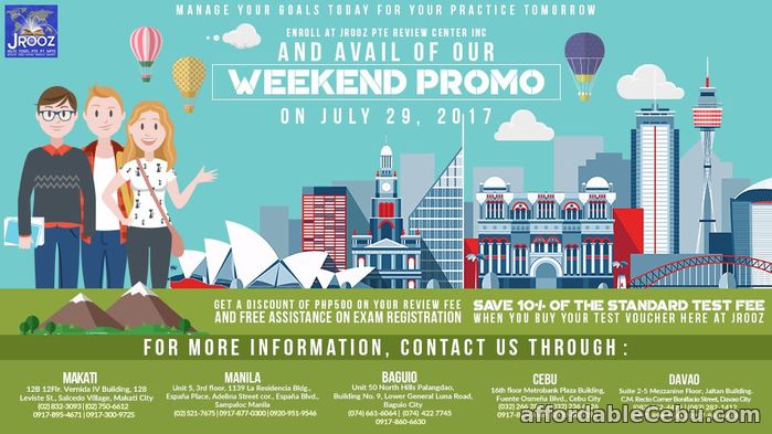 1st picture of JROOZ PTE Academic Weekend Promo – July 29, 2017 Announcement in Cebu, Philippines