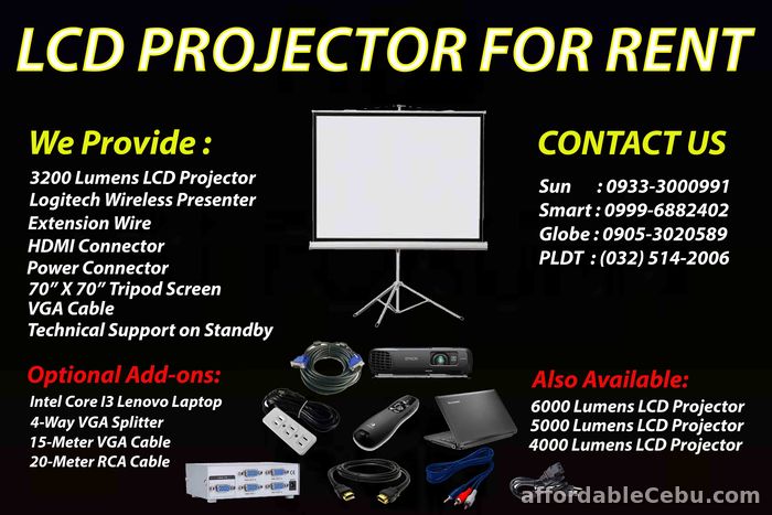 1st picture of Affordable Cebu Projector For Rent in Cebu, Philippines