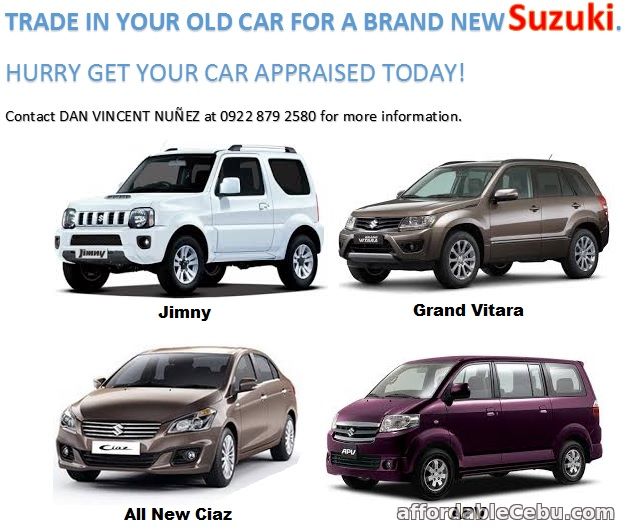 1st picture of TRADE IN YOUR OLD CAR FOR A BRAND NEW SUZUKI For Sale in Cebu, Philippines