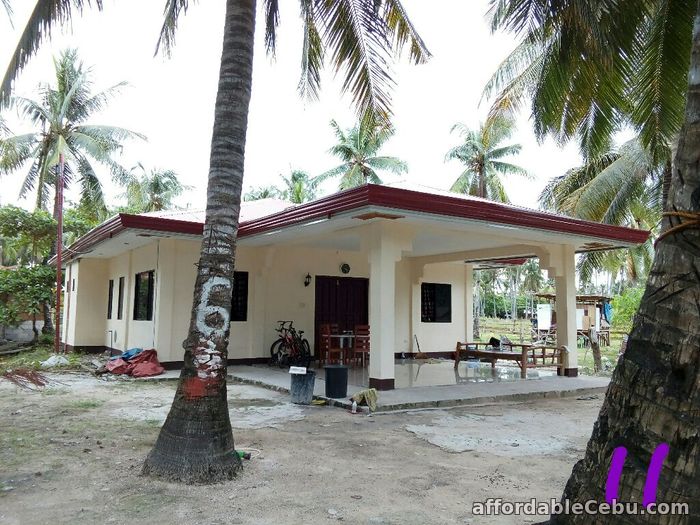 9400sqm Beach Lot with fully furnished concrete house in Olango, Cebu