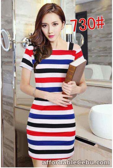 1st picture of STRIPE OFFSHOULDER DRESS For Sale in Cebu, Philippines