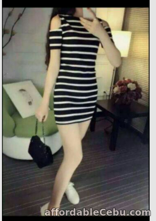 2nd picture of STRIPE COLDSHOULDER DRESS For Sale in Cebu, Philippines