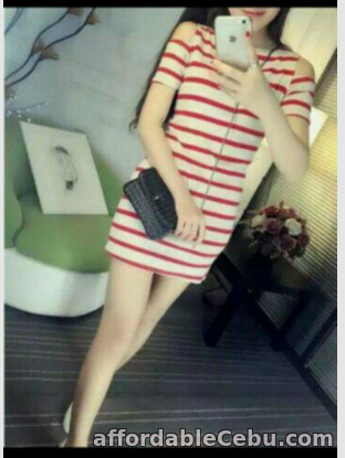 1st picture of STRIPE COLDSHOULDER DRESS For Sale in Cebu, Philippines