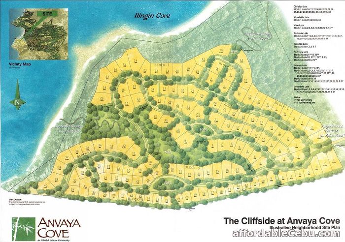 1st picture of FOR SALE: Anvaya Cove Cliffside Lot For Sale in Cebu, Philippines
