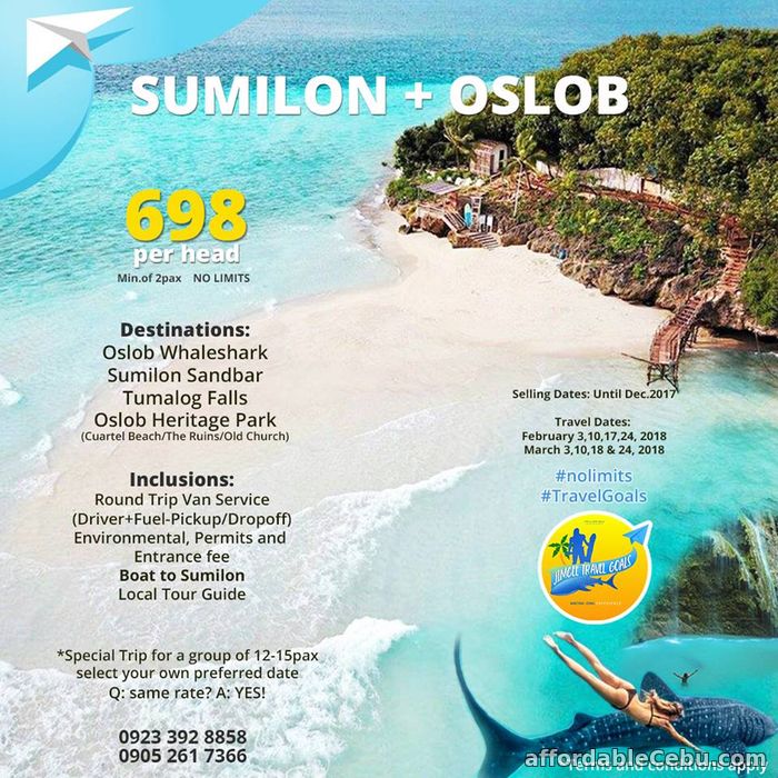 1st picture of Oslob Sumilon Tour Package For Sale in Cebu, Philippines