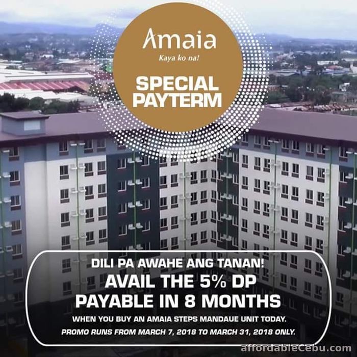 1st picture of 5% DP MOVE IN OK INSTALLMENT 8-MONTHS TO PAY ONLY AT AMAIA STEPS MANDAUE For Sale in Cebu, Philippines