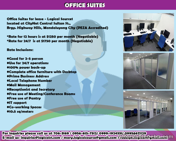 1st picture of Office Suites For Lease Extended Promo Rates in Mandaluyong For Rent in Cebu, Philippines