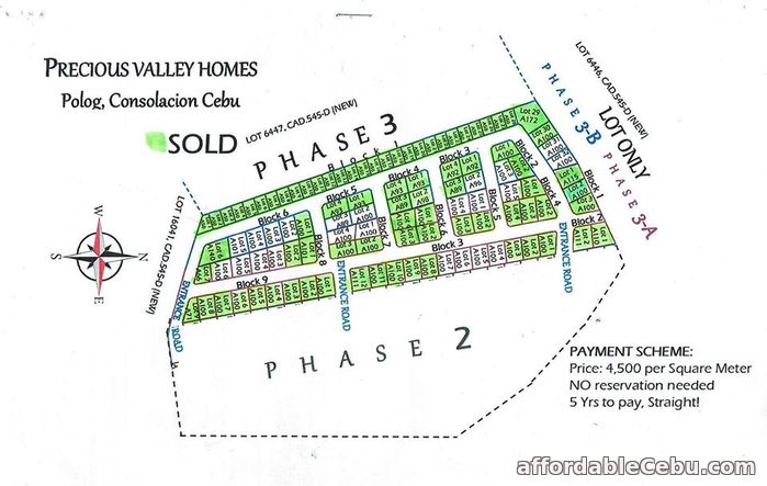 4th picture of Precious Valley Homes(LOT ONLY) Polog, Consolacion City, Cebu For Sale in Cebu, Philippines