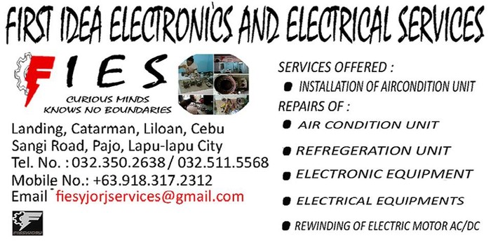 1st picture of FIRST IDEA ELECTRONICS AND ELECTRICAL SERVICES (FIES) Announcement in Cebu, Philippines