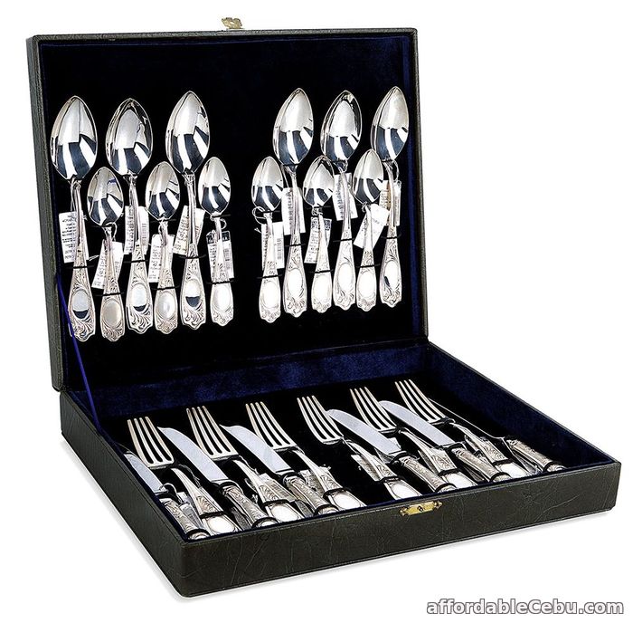 1st picture of Silver Dinnerware Set, Cutlery,  6 People (24 pcs) Fork, Spoon, Table Knife For Sale in Cebu, Philippines