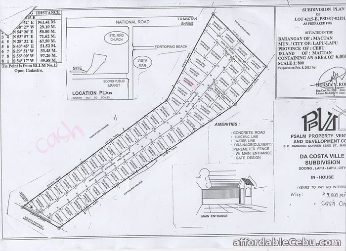 5th picture of Da Costa Ville Subdivision(LOT ONLY) Soong, Lapulapu City, Cebu For Sale in Cebu, Philippines