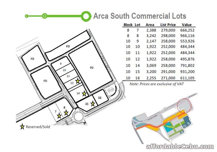 3rd picture of Arca South Commercial Lot For Sale in Cebu, Philippines