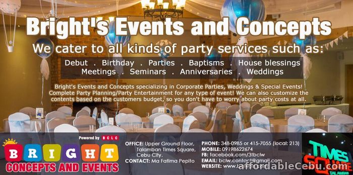 1st picture of BRIGHTS EVENTS & CONCEPTS Offer in Cebu, Philippines