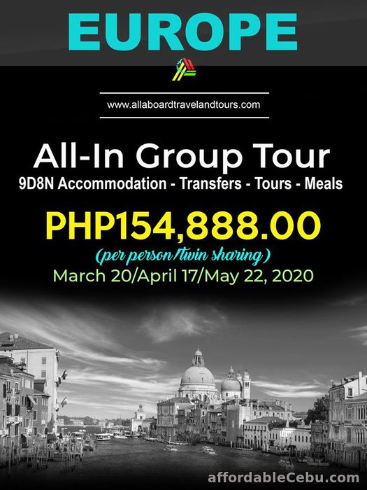 1st picture of Europe All-In Group Tour For Sale in Cebu, Philippines