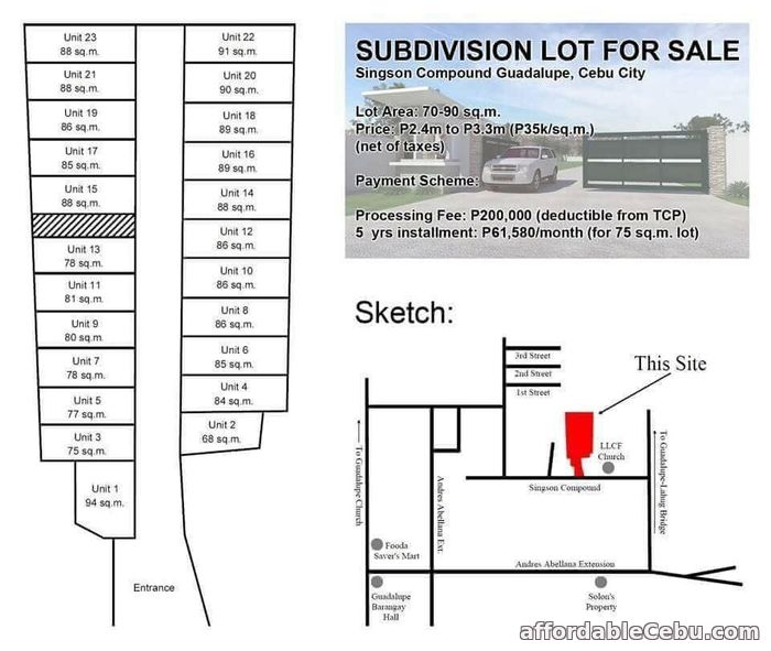 1st picture of REsedential lot for sale in Guadalupe Cebu For Sale in Cebu, Philippines