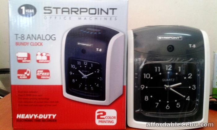 1st picture of STARPOINT T-8 Bundy Clock Attendance and Time Recorder For Sale in Cebu, Philippines