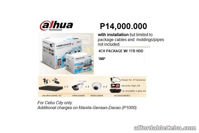 1st picture of 4 CH DAHUA CCTV INSTALLATION Offer in Cebu, Philippines