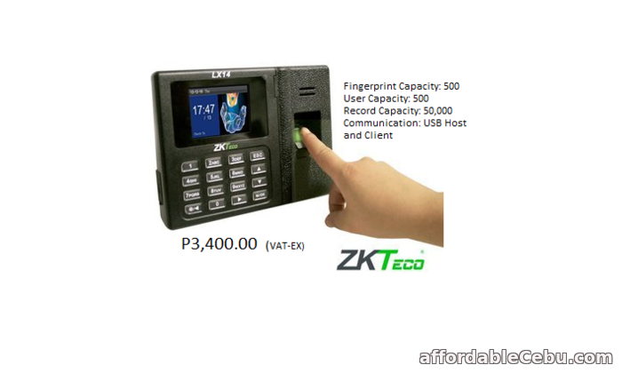 1st picture of ZKTECO LX14  FINGERPRINGT For Sale in Cebu, Philippines