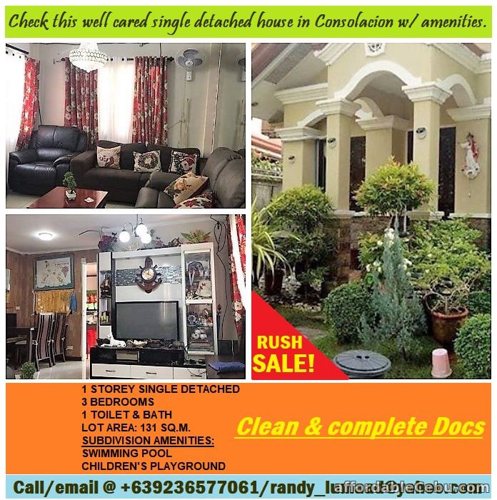 1st picture of RUSH SALE house & lot in Consolacion with Subdivision amenities. For Sale in Cebu, Philippines