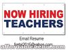 NOW HIRING PROFESSIONAL TEACHERS PART TIME/ FULL TIME / RETIRED TEACHERS / PRINCIPALS