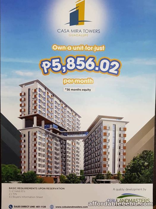 1st picture of As low as P5,856 a month on equity Have your address in the heart of the City GUADALUPE, Cebu City For Sale in Cebu, Philippines