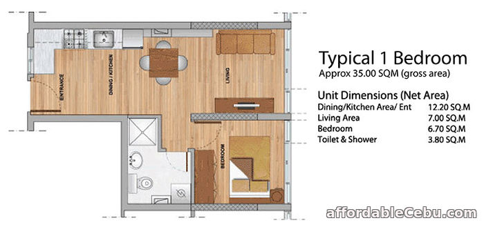 5th picture of 1 Bedroom Unit at Primavera Residences Ready for occupancy For Sale in Cebu, Philippines