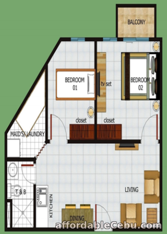 2nd picture of Cityscape Grand Tower - 2 Bedroom Unit For Sale in Cebu, Philippines